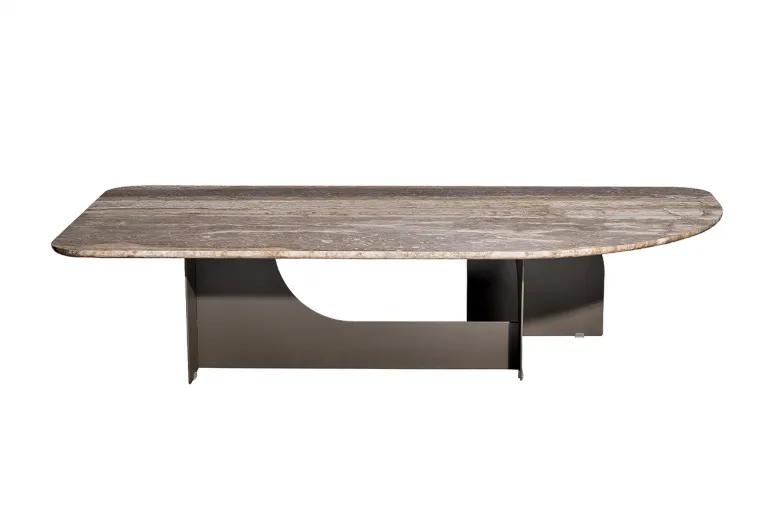 фото 57EL-10981 Стол журнальный Арка (Arco) травертин 135*70*30см