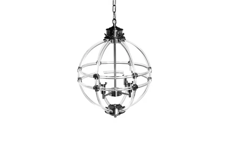 фото K2MP-766P-4 Светильник потолочный стекло/хром d43*64см