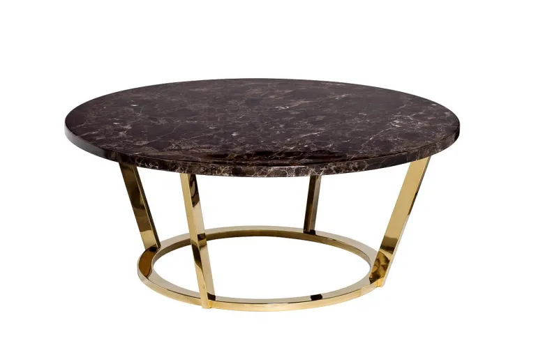 фото 33FS-CT20C05-PG Стол журнальный Дарк Эмперадор (Dark Emperador) d100*40,6см