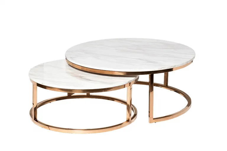 фото 57EL-CT101А Стол журнальный(набор из 2 шт) d100*41/d80*34см