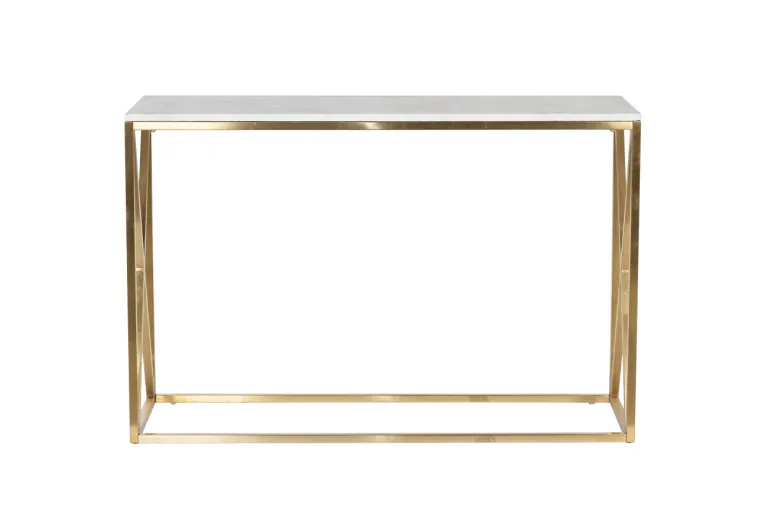 фото 47ED-CST023GOLD Консоль Bianco Namibia иск.мрам/мат.зол120*40*78