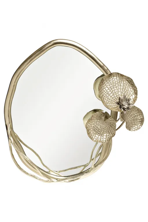 фото 69-817051 Зеркало "Флора" рама металлич. цвет зол. 73,5*13*76см