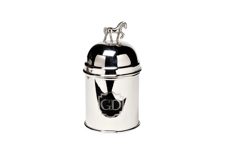 фото 95IM-1253L Емкость д/хранен."Horse"нерж.сталь цвет хром d12*20см