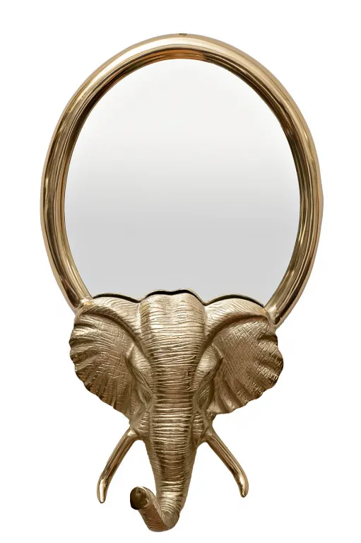 фото 94PR-21778 Зеркало декоративное "Голова слона" цвет золото 36*60см