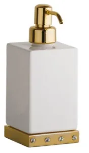 фото Glionna Bagno Дозатор для жидкого мыла (настольный) Quadricolor Swarovski QS/203-D-арр - золото