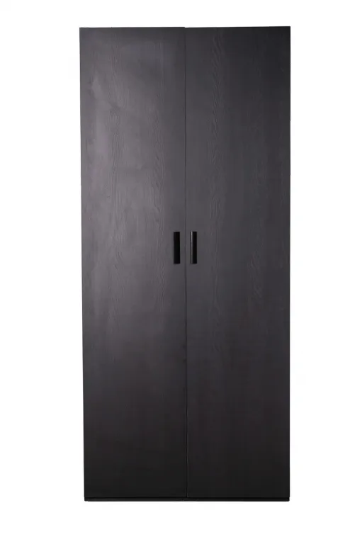 фото 140SA-122BL Шкаф двухдверный с полками цвет черный, дверцы глухие