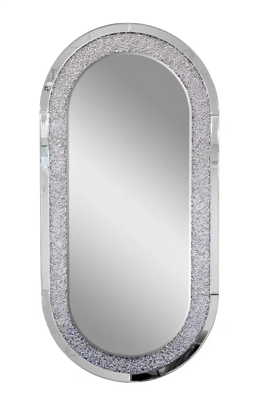 фото KFG152 Зеркало овальное в раме из кристаллов 60*120см