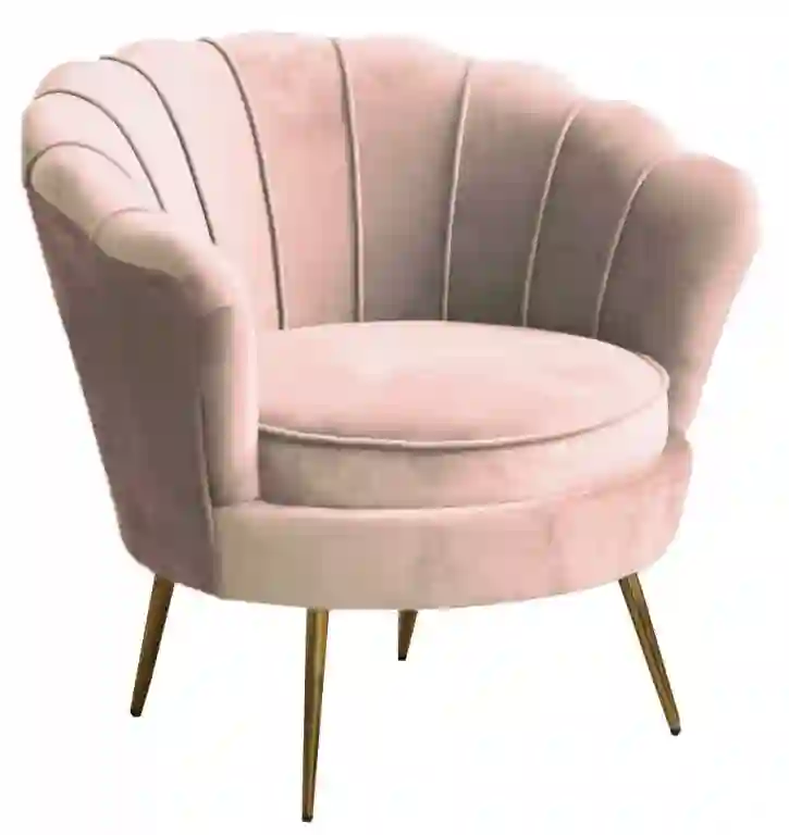 фото Кресло пыльно розовое Ракушка