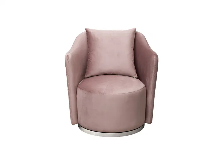 фото Кресло Verona вращающееся, велюр розовый Colt 007-ROS/хром 70*77*80см