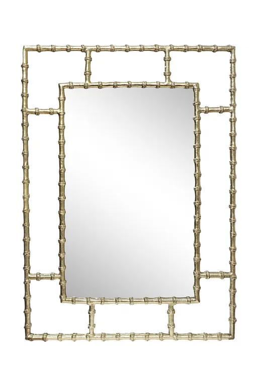 фото 94PR-22351/1 Зеркало настенное в раме "Бамбук" цвет золото 99*71*1,9см