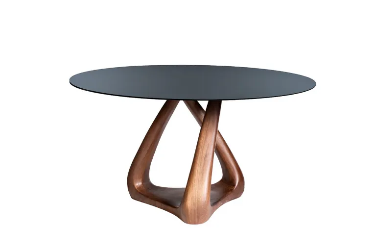 фото 77IP-DT643 Стол обеденный со стеклом круглый d140*77,6см