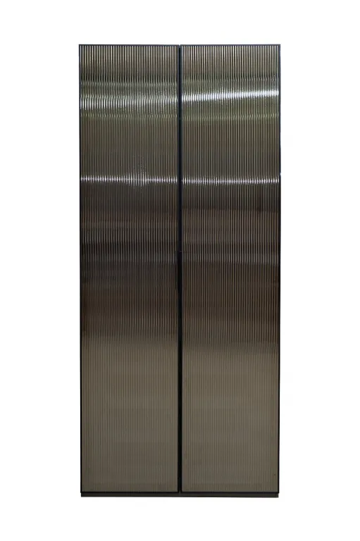 фото GD-10012-6-2 Шкаф Alto двухд c выдвиж ящик, цвет серый Кобальт, двер стекло(рифленое) 100*57*230.5см