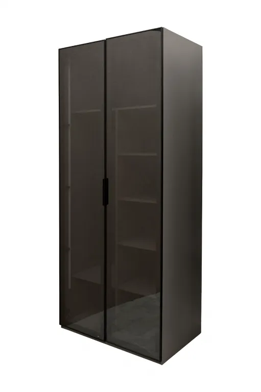 фото GD-10013-6-2 Шкаф Alto двухд с полками, цвет серый Кобальт, дверцы стекло(тонир) 100*57*230.5см