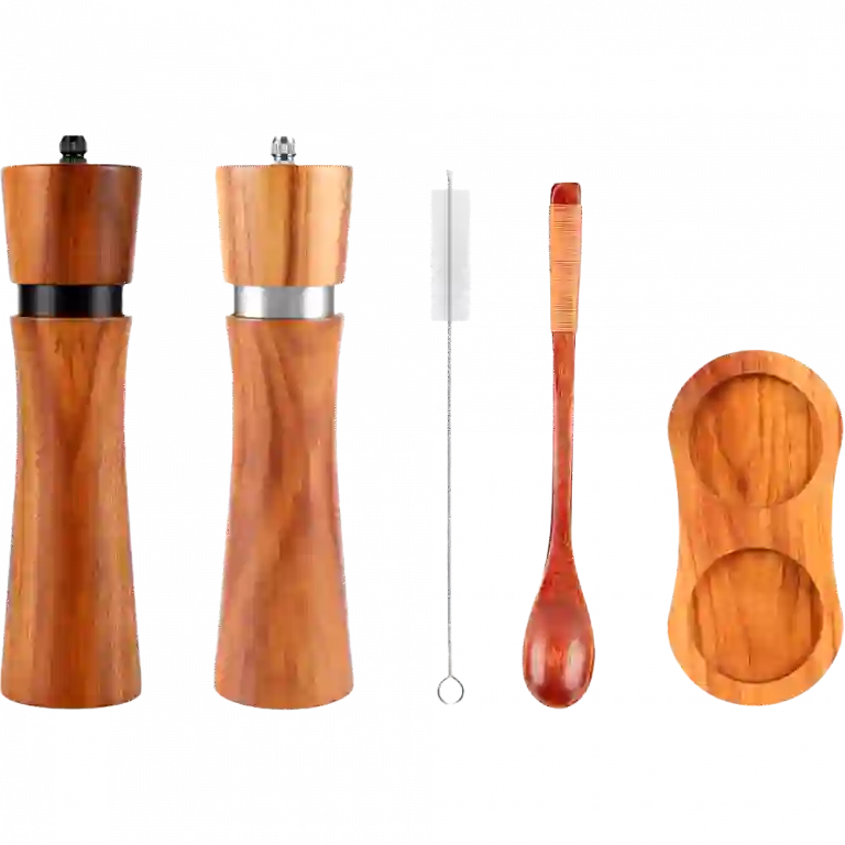 фото Omoikiri Набор мельниц для специй на подставке GR-02-SET-WD