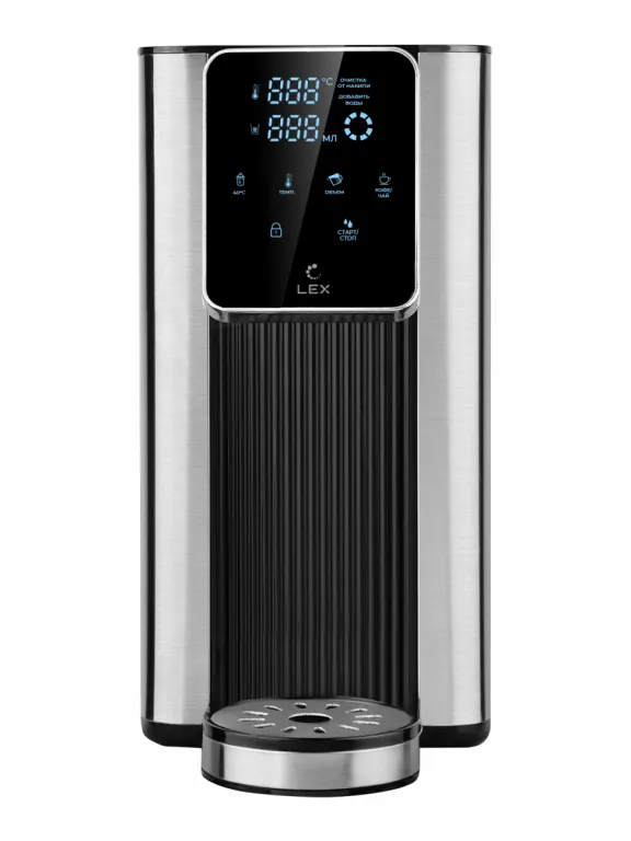 фото Lex LXTP 3621, термопот, 2,5литра  (черный + брашированная сталь)