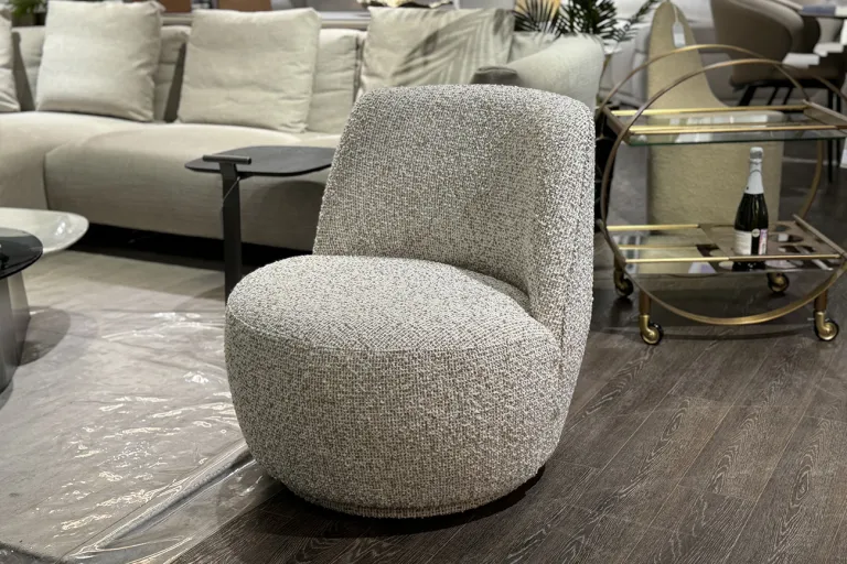 фото ZW-24057 Кресло Rivoli поворотное рогожка бежевый 73*75*75см