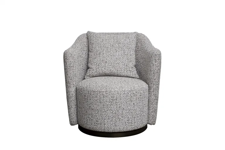 фото Кресло Verona вращающееся, шенилл серый Seppia-SER/бронза 70*77*80см