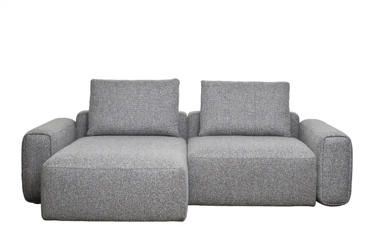 фото Диван трехместный Turin с канапе и мех черно/серый Santo1606 255*163,5**68см