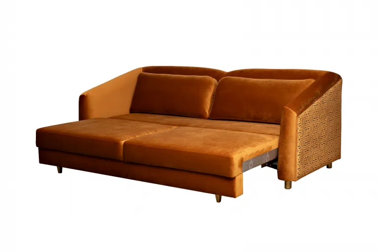 фото Диван Trevi 230М(К) трехм раскл с кантом оранж Pad31+Lattice ORANG 232*103*88см
