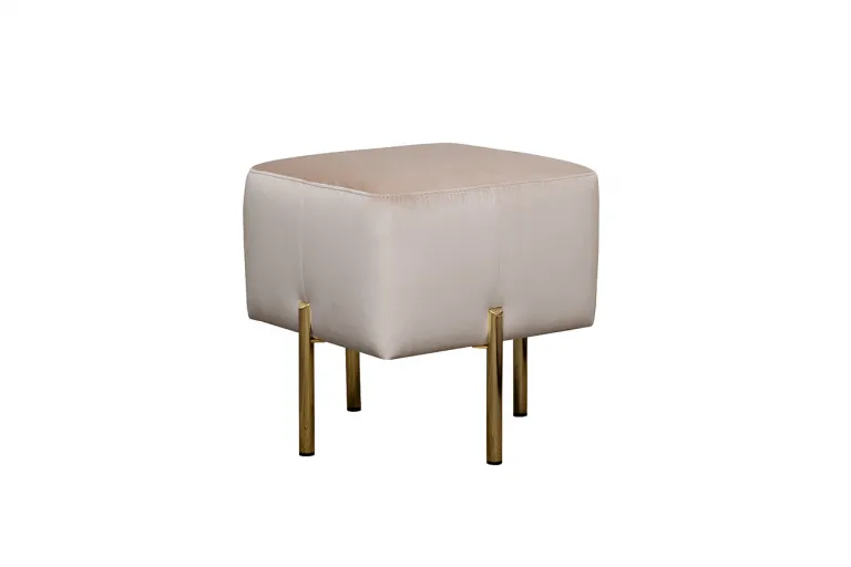 фото Пуф Mario вельвет св.бежевый Velv ECRU 42*42*44см