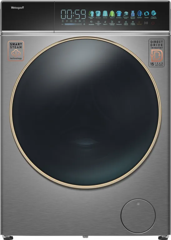 фото Weissgauff WM 58411 Direct Drive Inverter Premium Steam Steel