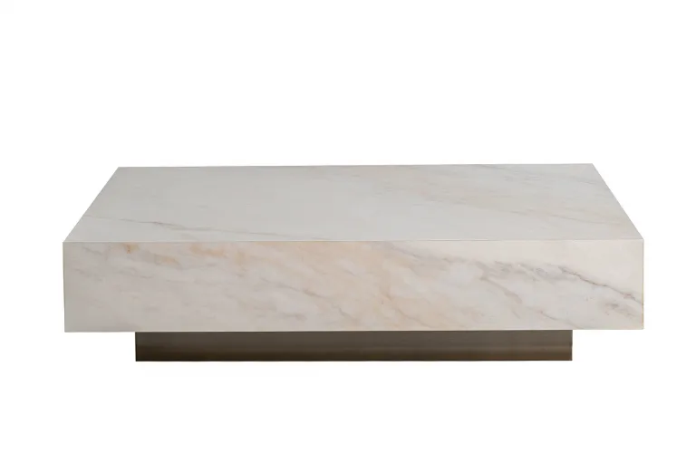 фото 57EL-93601 Стол журнальный AGATE светлый керамический 120*80*29см