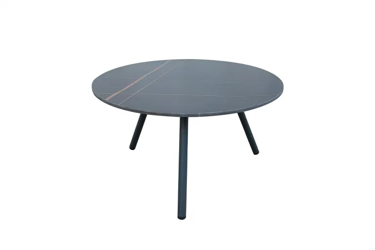 фото 129KN-01440 Стол кофейный "EMBRACE" уличный черный d68*48см