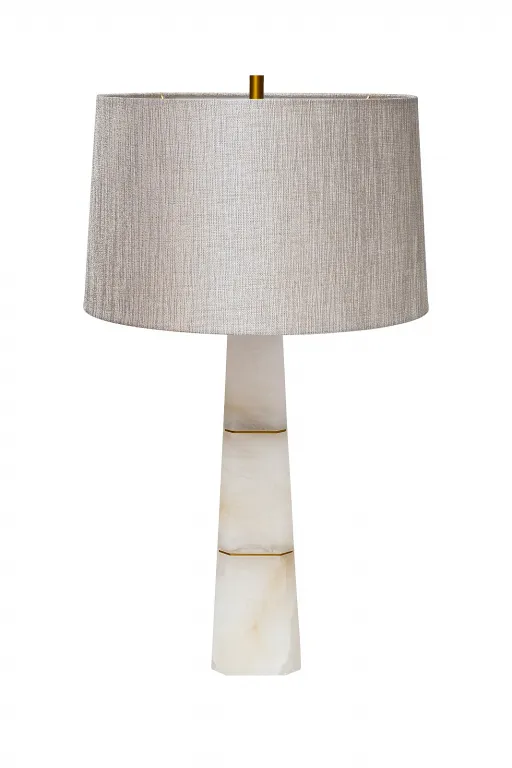 фото 185HM-03523 Лампа настольная плафон цвет серо-бежевый Н.81см