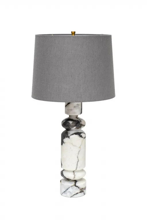 фото 185HM-03528 Лампа настольная плафон цвет серый Н.77см