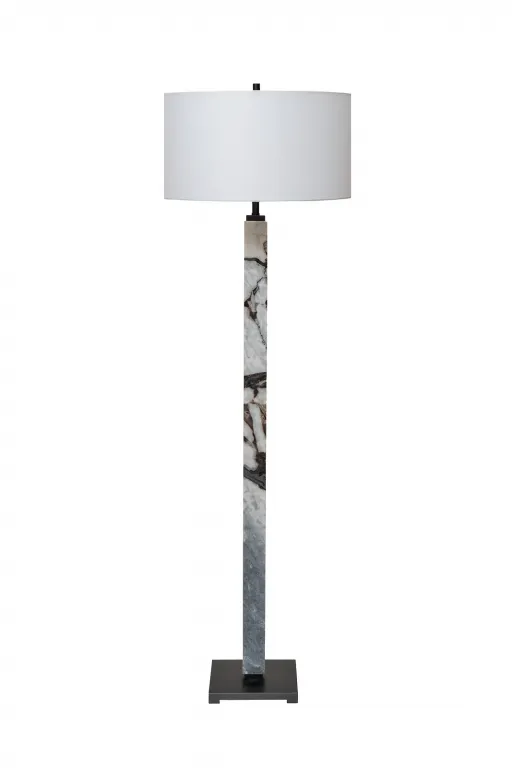 фото 185HM-03635 Торшер плафон цвет белый Н.166см