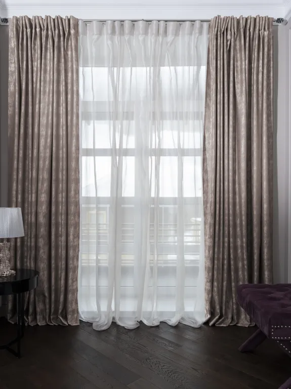 фото 121GD-00021 Портьера HOUSTON бежевый 275*260см