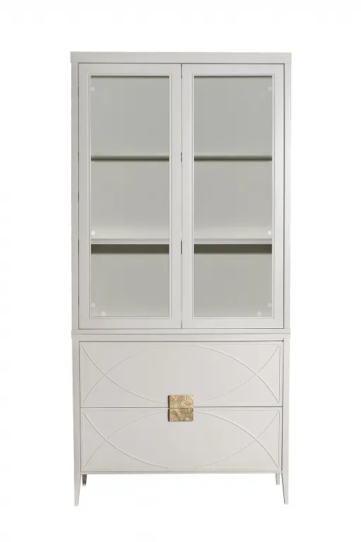 фото 151SV-000025 Шкаф-витрина 2 стеклянных фасада с комодом с 2-мя ящиками