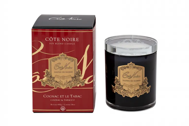 фото 96CN-45024 Свеча ароматическая Cognac&Tobacco в стакане в упаковке 450гр.