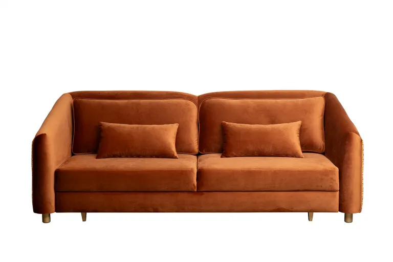 фото Диван Trevi 230М(К) трехм раскл с кантом оранж Pad32+Lattice ORANG 232*103*88см