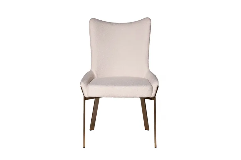 фото 163YH-06275 Стул обеденный букле белый+бронза 57*65*91см