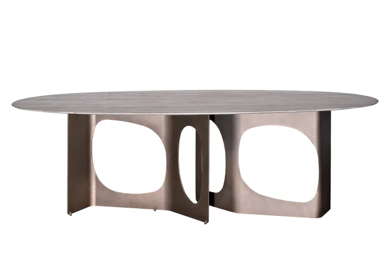 фото 58DB-24236 Стол обеденный Travertine, столешница травертин 240*110*76см