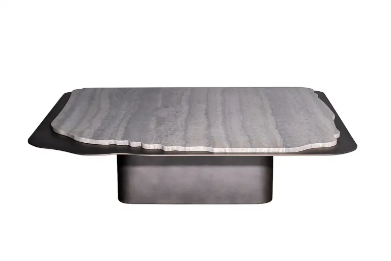 фото 58DB-24056 Стол журнальный Travertine 120*120*29см